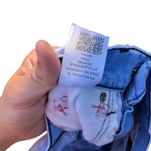 RARE True Religion Jeans Size 31 STRAIGHT Blue - Picture 6 of 10